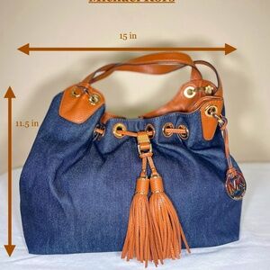 Michael Kors - Large Denim & Leather Handbag